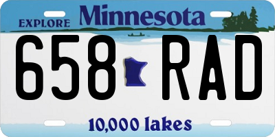 MN license plate 658RAD