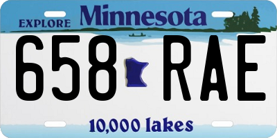 MN license plate 658RAE