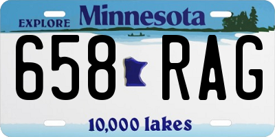 MN license plate 658RAG