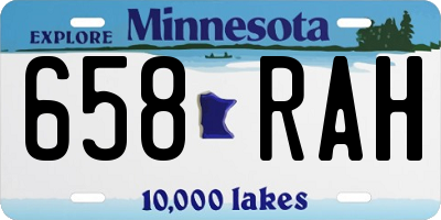 MN license plate 658RAH
