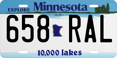 MN license plate 658RAL