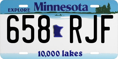MN license plate 658RJF