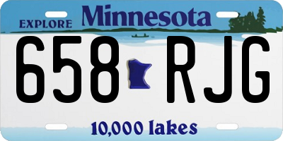 MN license plate 658RJG