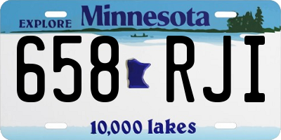 MN license plate 658RJI