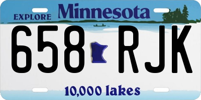 MN license plate 658RJK