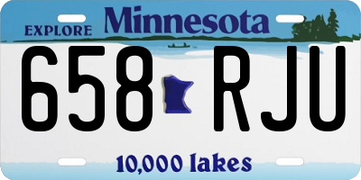 MN license plate 658RJU