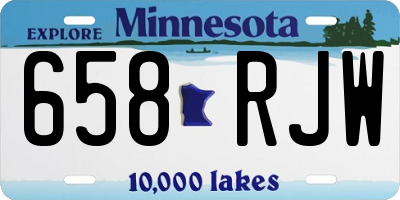 MN license plate 658RJW