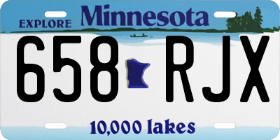 MN license plate 658RJX