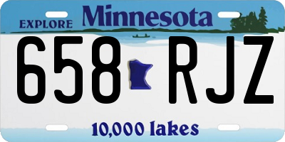 MN license plate 658RJZ