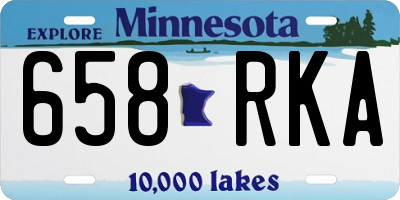 MN license plate 658RKA