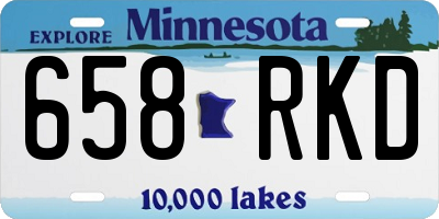 MN license plate 658RKD