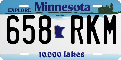MN license plate 658RKM