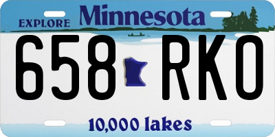 MN license plate 658RKO