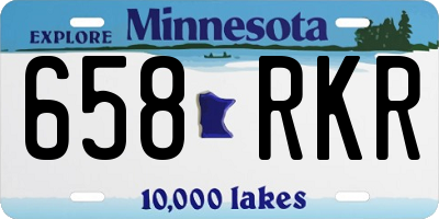 MN license plate 658RKR