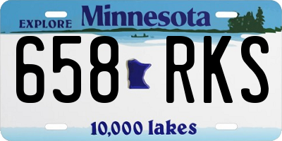 MN license plate 658RKS