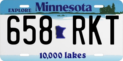 MN license plate 658RKT