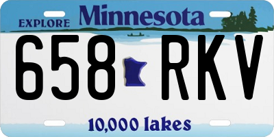 MN license plate 658RKV