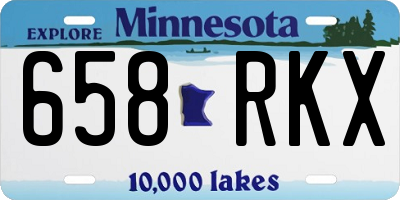MN license plate 658RKX