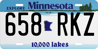 MN license plate 658RKZ