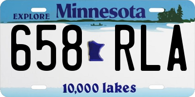 MN license plate 658RLA