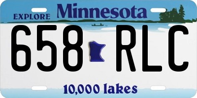 MN license plate 658RLC