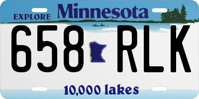 MN license plate 658RLK