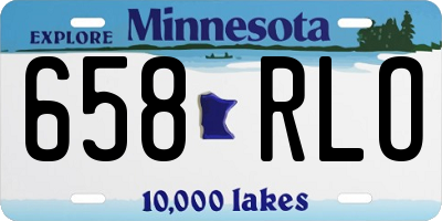 MN license plate 658RLO