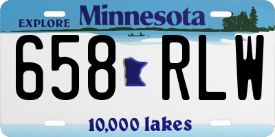 MN license plate 658RLW