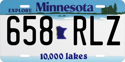 MN license plate 658RLZ