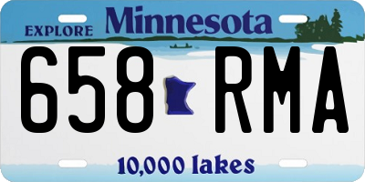 MN license plate 658RMA