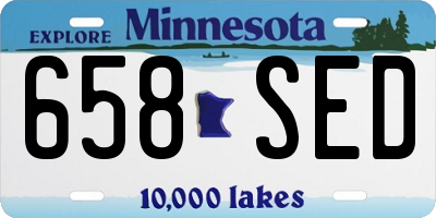 MN license plate 658SED