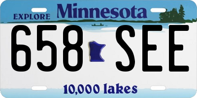 MN license plate 658SEE