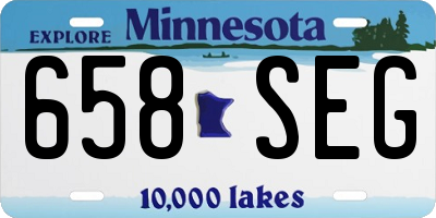 MN license plate 658SEG