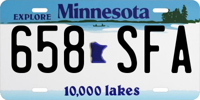 MN license plate 658SFA