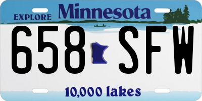 MN license plate 658SFW