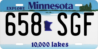 MN license plate 658SGF