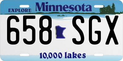 MN license plate 658SGX