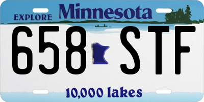 MN license plate 658STF