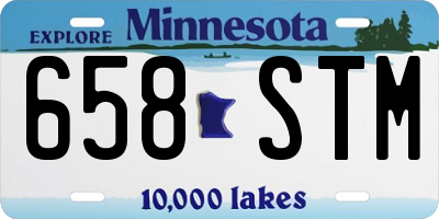 MN license plate 658STM