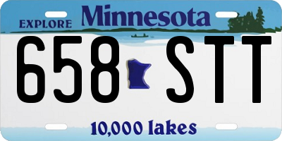 MN license plate 658STT