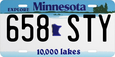 MN license plate 658STY