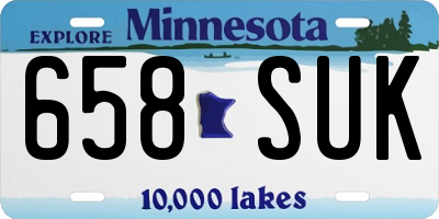 MN license plate 658SUK