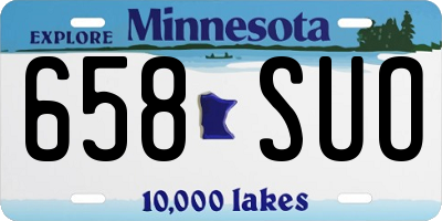 MN license plate 658SUO