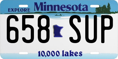 MN license plate 658SUP