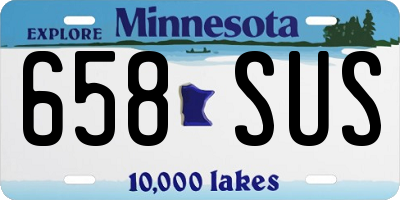 MN license plate 658SUS