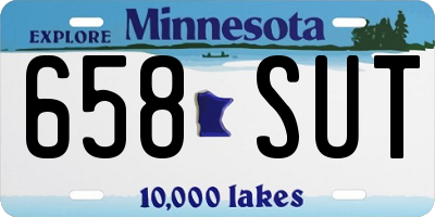 MN license plate 658SUT