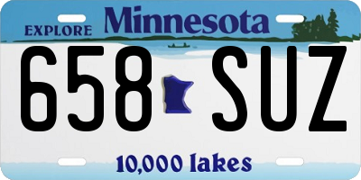 MN license plate 658SUZ