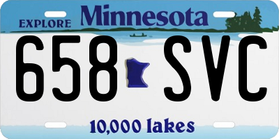 MN license plate 658SVC