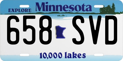 MN license plate 658SVD