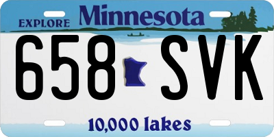 MN license plate 658SVK
